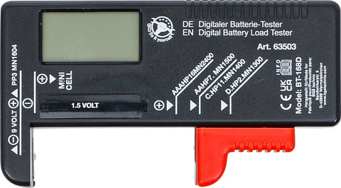 Probador digital de carga de batería | 1,5 V / 9 V